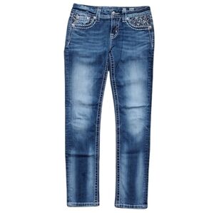 Miss Me Easy Women's Y2K Bling Rhinestones Low Rise Skinny Jeans Size 27